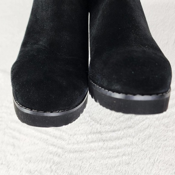 Blondo Rana Black Suede Waterproof Heeled Boots with side zip. Sturdy tread NWOT - Picture 4 of 12